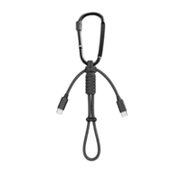 Câble de charge multifonction 2-en-1 avec mousqueton et crochet pour bouteille |   Support de bouteille d'eau intégré + cordon tressé en paracorde