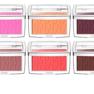 Ücretsiz örnek profesyonel kozmetik 6 renkler makyaj allık palet uzun ömürlü vegan özel etiket allık paleti
