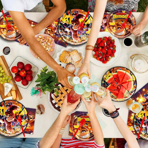 Nouvel ensemble de vaisselle Donkey Kong Monkey Bananza, assiettes et gobelets jetables, joyeux <span class=keywords><strong>anniversaire</strong></span>, vaisselle écologique pour la salle à manger à domicile - Product Image 3