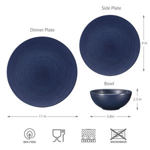 Morden 100% mélamine 12 pièces service de vaisselle Organica marine française service de vaisselle pour l'extérieur - Product Image 2
