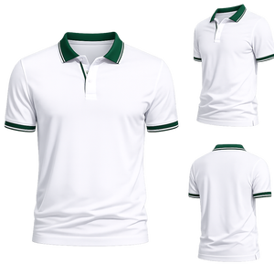 <span class=keywords><strong>Polo</strong></span> blanc avec col vert, toucher doux, respirant, évacuant l'humidité, mélange de coton, <span class=keywords><strong>polo</strong></span> de <span class=keywords><strong>golf</strong></span> décontracté pour homme, logo personnalisé - Product Image 3