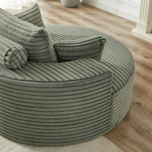 Boîte de compression rotative grand format pour une personne, en tissu côtelé épais vert olive, compressée sous vide et gonflable - Product Image 5