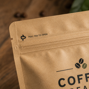 Sachets d'emballage de café imprimés en gros, personnalisés, en papier kraft avec fermeture éclair pour grains de café torréfiés - Product Image 6
