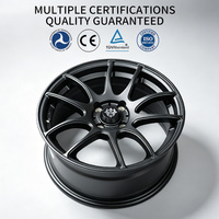 Jantes en alliage FLowtone 16 pouces 16x7 4x100 ET 35 CB73.1 Noir Rouge Disponibles Jantes de voiture en stock Prêtes à être expédiées