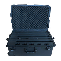 Boîte à outils en plastique rigide étanche IP67 avec doublure en EVA, roues antichoc, fermeture à boucle, personnalisable OEM/ODM