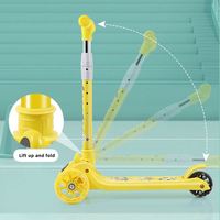 Trottinette à trois roues pliable Istaride 3 PU, hauteur réglable, pour garçons