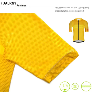 <span class=keywords><strong>Ensemble</strong></span> de maillots de cyclisme à manches courtes respirants à séchage rapide pour hommes, équipe masculine, vélo, fourniture d'usine en gros - Product Image 3