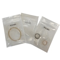 Sacs en plastique transparents imprimés sur mesure, refermables, pour bracelets, pochettes à fermeture éclair, sacs en plastique pour bagues, petits sachets pour emballage de bijoux