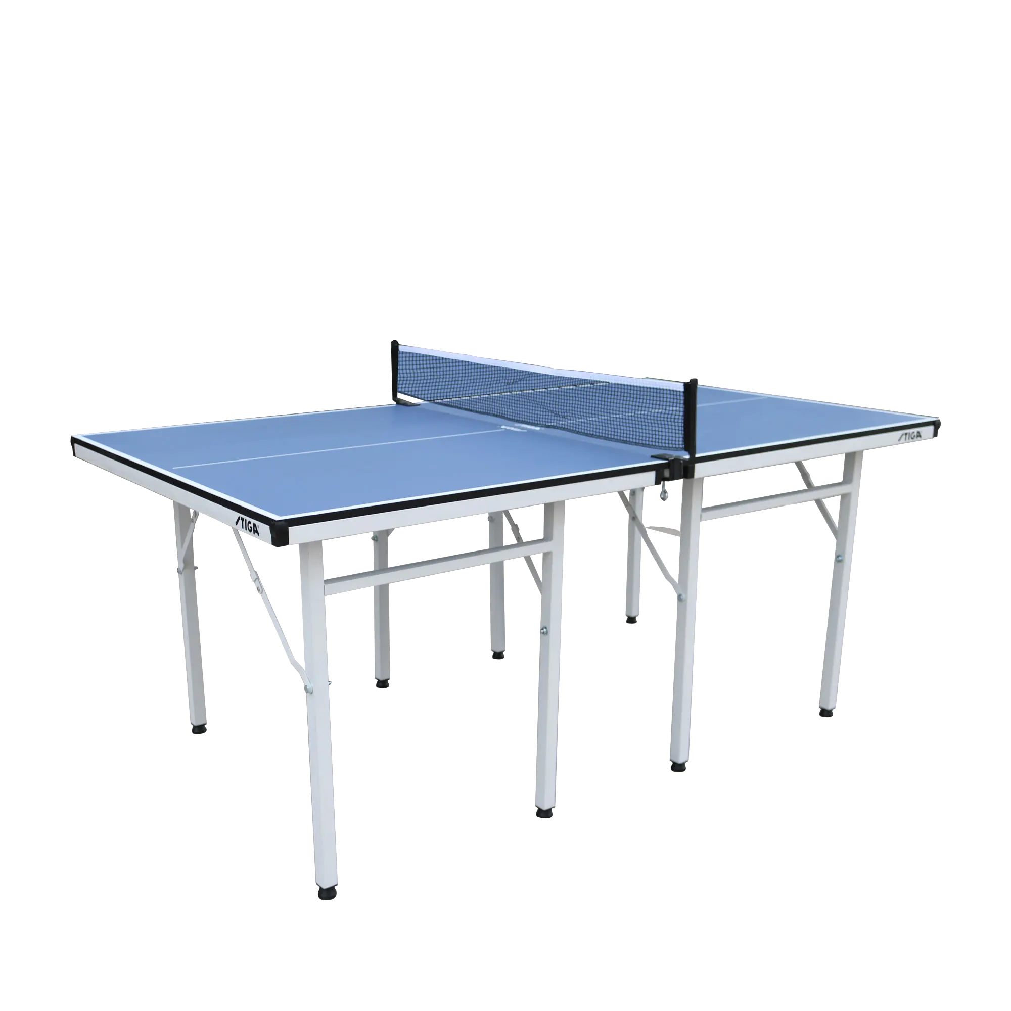 Mini mesa de tenis de mesa de interior/exterior profesional personalizada de fábrica, gran oferta, plegable, 25mm, superficie de acero SMC, pelotas de murciélagos incluidas