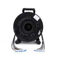 Bobine de câble à fibre optique blindé 4 cœurs TPU monomode OS2 avec connecteur LC LC 5,0 mm, assemblage de fibre extérieur haute durabilité pour événements