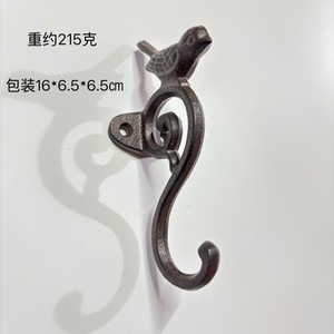 Gancho de Pared de Hierro Fundido Estilo Vintage con Forma de Pájaro, 14.6 cm, Perchero para Entrada, Colgador de Llaves, Gancho Decorativo Individual para Dormitorio o Sala de Estar - Product Image 4