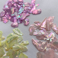 Paillettes irisées irrégulières style influenceur pour nail art, nouveau modèle HZ091 ultra-fin et cassable, vente en gros disponible