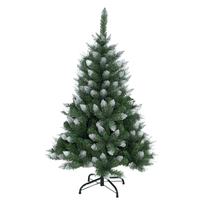 Sapin de Noël floqué en PE/PVC de haute qualité, pré-éclairé, 180 cm, 210 cm, 240 cm