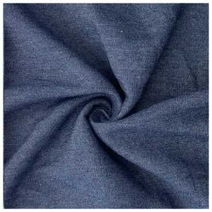 Factory Supplier 65% Cotton 35% Polyester Plain Stretch Denim Clothing Fabric For Clothing