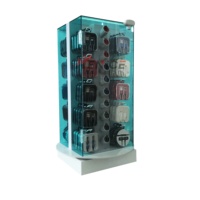 Nouveau design de présentoir de chargeurs mobiles en acrylique double face avec porte et clé produit de visibilité améliorée pour vitrine
