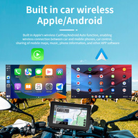 Pantalla Carplay inalámbrica universal Pantalla de 7 pulgadas para motocicletas Navegador GPS BT Impermeable Ce OEM Automotriz Android Auto