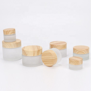 Factory Price Home Travel Jars Cosmetic Glass Bottle Hand Cream Lotions Empty Leak-proof Wooden Lid LingKa LK01 Eye Cream - Product Image 3