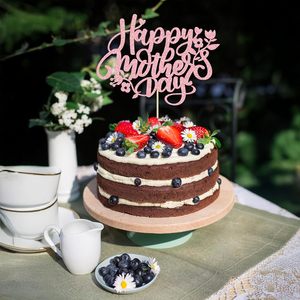 1 Paquete de Adornos para Pastel del Día de la Madre, Adorno de Corazón Brillante con la Frase 'Mejor Mamá del Mundo', Decoración para Pastel de <span class=keywords><strong>Cumpleaños</strong></span> para Mamá - Product Image 5