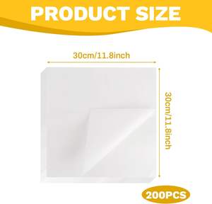 Papier sulfurisé de qualité alimentaire, résistant à la graisse, sur mesure, en silicone, pour la cuisson, papier sulfurisé haute température - Product Image 2