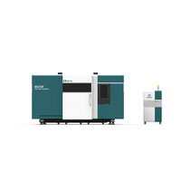 Cortadora Láser de Chapa Metálica de Cobertura Completa LXSHOW 20KW 30KW, Máquina de Corte Láser de Fibra CNC de Doble Mesa LX8025P con Enfriador de Agua