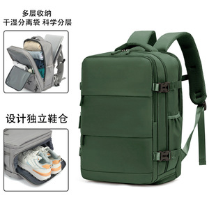 Mochila de Viaje 36-55L Impermeable Unisex Ligera para Viajes de Placer Color Sólido Primavera 2024 - Product Image 2