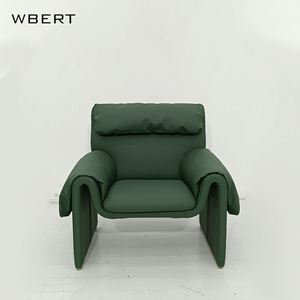 Wbert เก้าอี้โซฟากำมะหยี่ขนแกะหรูหราทันสมัยขนาดครอบครัวเล็กสำหรับห้องนั่งเล่นร้านเสริมสวยหรือพื้นที่พักผ่อน - Product Image 4