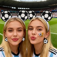 Set de Regalo con Temática de la Copa Mundial de Fútbol 2026, Diadema, Pegatinas, Artículos para Animar en Fiestas Deportivas, Pegatinas Decorativas para Carnaval