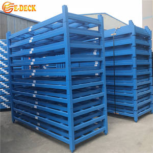 भारी शुल्क पाउडर लेपित गोदाम फोल्डेबल स्टैकिंग ट्रक टायर रैक - Product Image 6