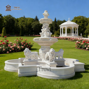 ट्रेवी घर में महिला मूर्तियों के साथ अतिरिक्त बड़ा आउटडोर संगमरमर का जल सिंह फव्वारा - Product Image 3