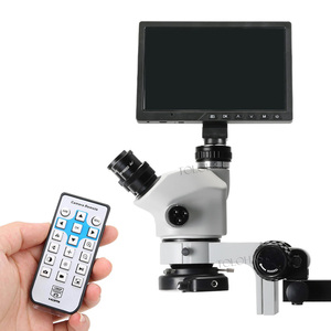 LHISM2 다기능 3.5X-50X 줌 현미경 관절 팔 삼안 의료 실습 현미경 (10 인치 모니터 포함) - Product Image 5