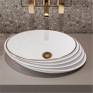Lavabo de Cerámica Moderno de Primera Calidad con Diseño Ingenioso, Resistente al Agua, para Baño de Hotel - Product Image 2
