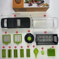 16 In 1 Multifunctionele Groentehakselaar Uiensnijder Fruit Wortel Veggie Snijder Versnipperaars Groente Snijmachines
