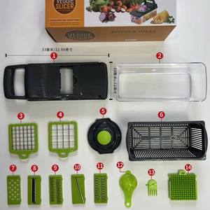 Tritaverdure Multifunzione 16 in 1 Affetta Verdure Cipolle Frutta Carote Tagliaverdure a Cubetti e Grattugia - Product Image 5