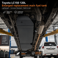Réservoir de carburant auxiliaire JK 120L+95L pour Land Cruiser Prado 150 LC150, en alliage AL-MG, longue portée, diesel, 4x4, expédition dans les dunes du désert