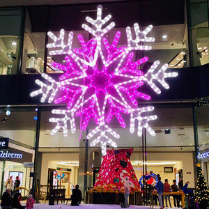 أضواء زخرفية على شكل ندف الثلج بتقنية LED ثنائية الأبعاد للاستخدام الخارجي، مقاومة للماء IP65، مناسبة للديكورات الداخلية والخارجية في عيد الميلاد - Product Image 1