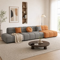 Canapé modulaire élégant en forme de L, confortable et moderne, pour salon, bureau ou petit appartement