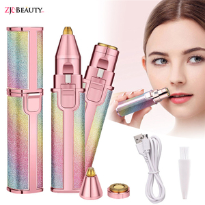 Tondeuse à sourcils électrique 2 en 1, épilateur sans douleur pour les sourcils, <span class=keywords><strong>mini</strong></span> <span class=keywords><strong>rasoir</strong></span>, rasoirs portables pour femmes, épilateur facial et corporel - Product Image 2