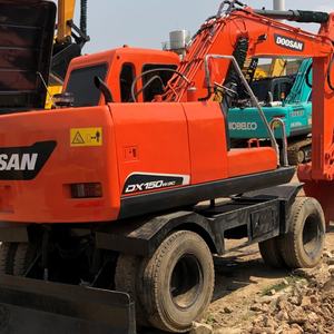 Excavatrice originale de Dx150w-9c Doosan de 15 tonnes de la Corée Dx150w-9 excavatrice sur pneus d'occasion engin de construction de terrassement d'occasion - Product Image 6