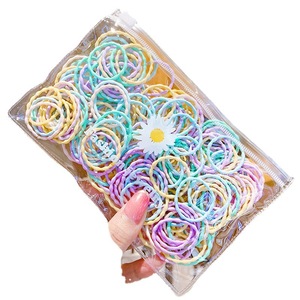 Cent élastiques pour cheveux d'enfants, attaches pour cheveux, attaches pour cheveux de filles style coréen, attaches pour cheveux de bébé princesse mignonnes. - Product Image 5