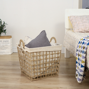<strong>Laundry</strong> <strong>Hamper</strong> with Cotton Liner Set of 3 <strong>White</strong> Dirty Clothes Basket Bin <strong>Laundry</strong> Bags Baskets for Bedroom Bathroom Home - Product Image 4