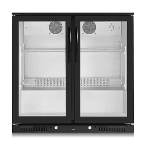 CE OEM台式商用双玻璃门瓶饮料展示冷水机冰箱柜子吧台后冷却器