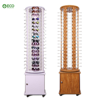 Présentoir de lunettes de soleil en carton personnalisé écologique avec crochets Support rotatif du marché pour un affichage en rack efficace