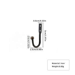 Heavy Duty Vintage Zinc Alloy Multifunction Bathroom Bedroom Coat <strong>Hook</strong> <strong>Wall</strong> <strong>Hooks</strong> for Hanging Towel Coat <strong>Keys</strong> Hat Single <strong>Hook</strong> - Product Image 6