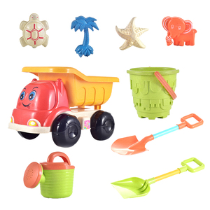 Balde pá praia areia ferramenta jogo kit de brinquedos de areia com moldes de animais do mar - Product Image 1