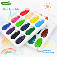 Crayones de plástico lavables, que no manchan, duraderos, de cuerpo sólido, pigmento vívido para pintura en el aula, manualidades escolares, suministros para colorear