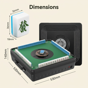 New QUEYI Modern Luxury Mini Portable <b>Plastic</b> Automatic Mahjong Machine 220V <b>Outdoor</b> Friendly Entertainment Design for Compact D - Product Image 2