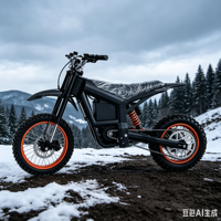 Produsen OEM Sepeda Motor Listrik 3000W Daya Puncak 72Km/jam Kecepatan Maksimum 150kg Beban Maksimum Suspensi Penuh Rem Hidrolik Sepeda Motor Trail