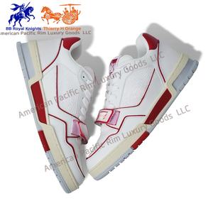 Chaussures de sport vintage de luxe pour hommes, en cuir de haute qualité, pour la marche, la course et le skateboard, à lacets, neuves - Product Image 1