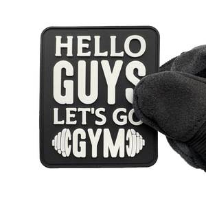 Offerta Speciale: Patch in PVC Morbido Personalizzato 'Let's Go to Fitness', Logo 3D in Gomma con Retro in Velcro, Patch Luminose per Abbigliamento e Cappelli - Product Image 4