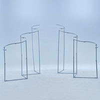 Support de toile de fond incurvé en métal réglable en forme de S pour événements de mariage
